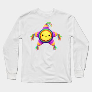 Cute Chibi Kawaii Piñata Feliz Cumpleanos Long Sleeve T-Shirt